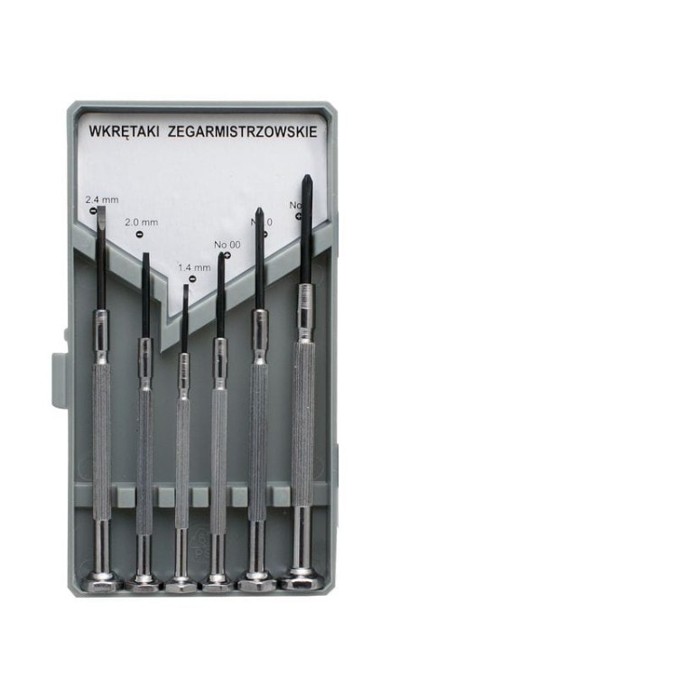 Wkrętaki zegarmistrzowskie płasko-krzyżowe