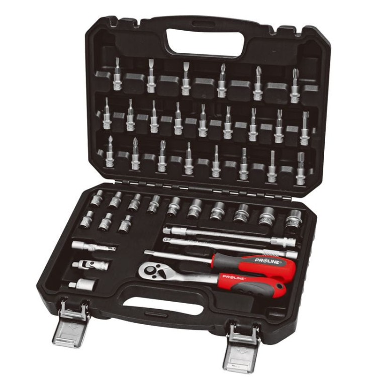 Zestaw kluczy nasadowych 1/4" 4-14mm PROLINE 58843